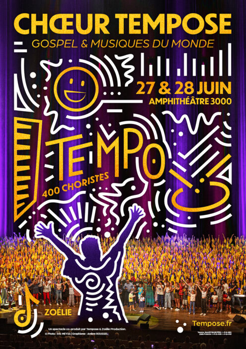 Affiche Chœur Tempose TEMPO Affiche spectacle Chœur Tempose saison 5 TEMPO